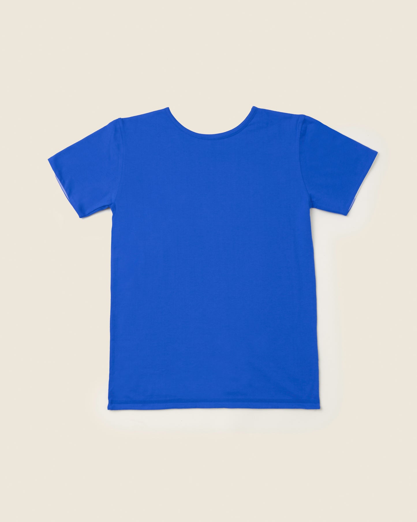Tee-shirt réversible sans couture sans étiquettes bleu – Idéal pour hypersensibles, Autiste et malvoyants