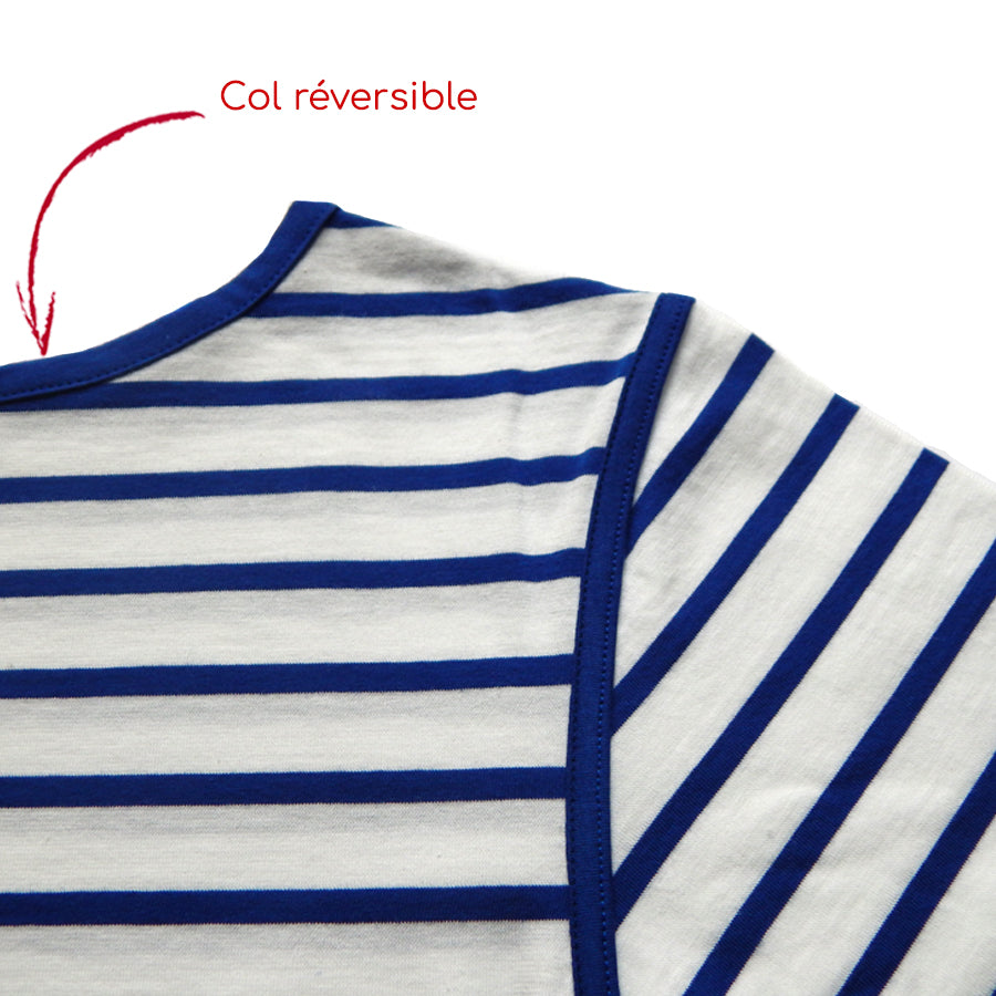 MARINIERE ADULTES REVERSIBLE MANCHES COURTES